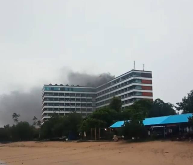 Hotel Inna Grand Bali Beach saat alami kebakaran pada 2020