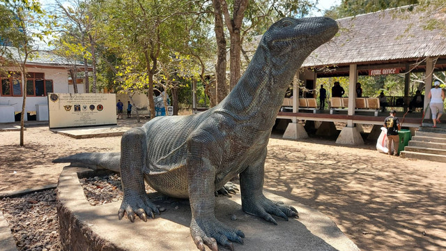 Ornamen komodo di Taman Nasional Komodo. Foto: Gitario Vista Inasis/kumparan