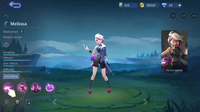 Ilustrasi hero Melissa. Foto: Screenshot Mobile Legends