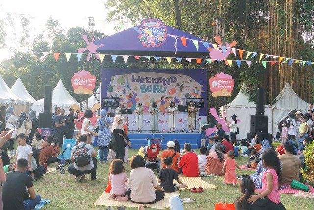 Weekend Seru Festival Hari Anak (FHA) 2022 di Taman Anggrek, Gelora Bung Karno, Jakarta Pusat, Minggu (31/7/2022). Foto: Iqbal Firdaus/kumparan