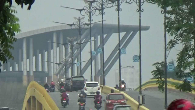 Suasana Kota Pekanbaru terlihat berkabut (RAHMADI DWI PUTRA/SELASAR RIAU)