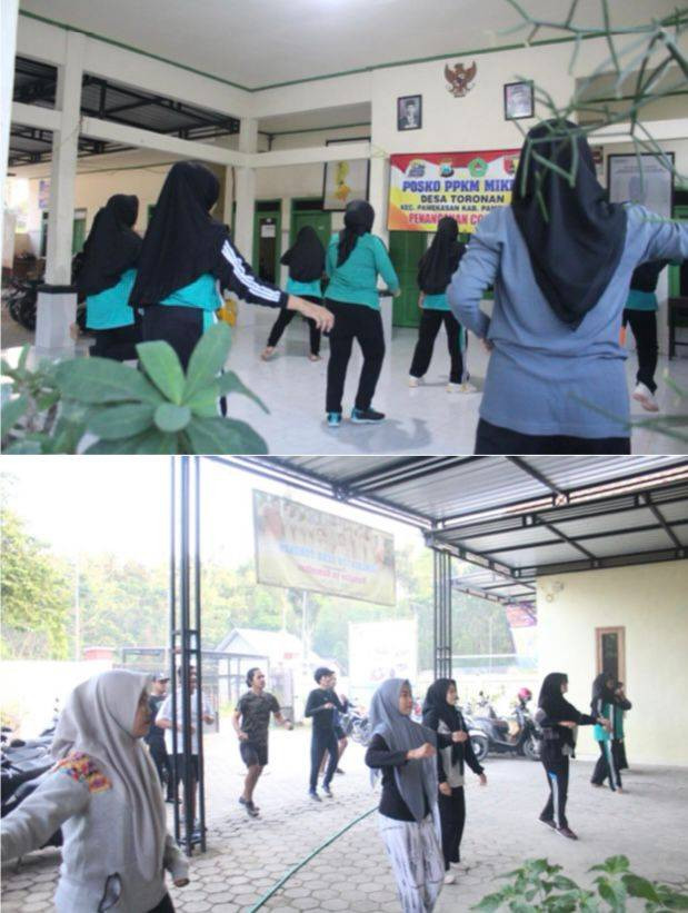 Kegiatan Rutin Senam Pagi Desa Toronan Dengan Tim KKN UM Surabaya