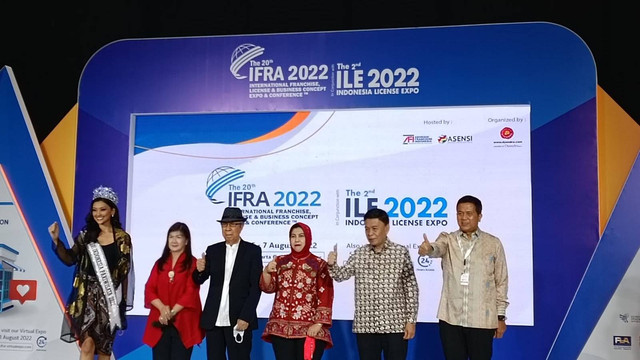 Opening The 20th International Franchise, Lisence & Business Concept Expo & Conference (IFRA) Hybrid Business Expo in conjunction with Indonesia License Expo (ILE) 2022 di Jakarta Convention Center (JCC), Jumat (5/8/2022). Foto: Akbar Maulana/kumparan