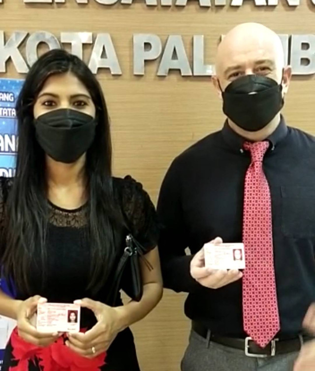 WNA yang membuat e-KTP di Palembang. (ist)