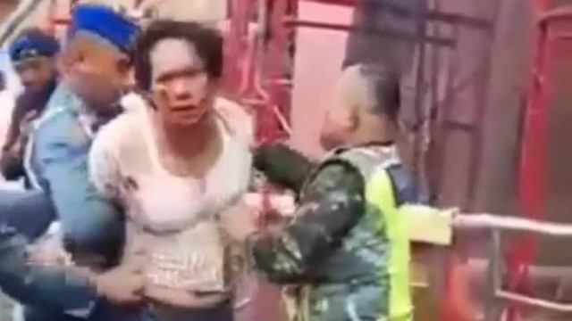 Tangkapan layar video viral AKP R diamankan Ponal. Foto: instagram/infokomando.official