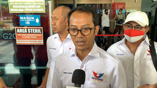 Sekjen Perindo Ahmad Rofiq usai menerima pembekalan antikorupsi dari KPK di Gedung ACLC, Selasa (9/8/2022). Foto: Hedi/kumparan