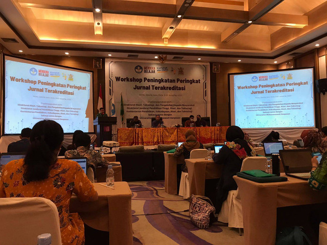 workshop peningkatan peringkat jurnal. Sumber Foto : Rusmin Rahman