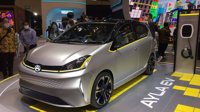 Ayla EV diperkenalkan di GIIAS 2022. Foto: Gesit Prayogi/kumparan