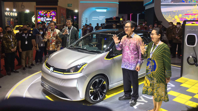 Ayla EV diperkenalkan di GIIAS 2022. Foto: Gesit Prayogi/kumparan