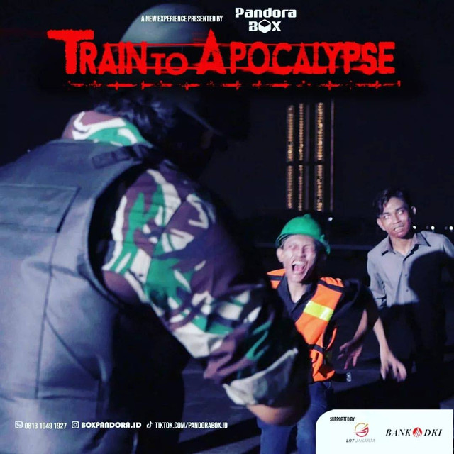 Wahana kereta zombie "Train to Apocalypse" di Indonesia. Foto: Instagram/@boxpandora.id