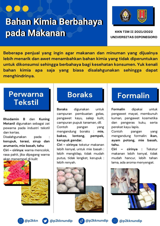 Poster Bahan Kimia Berbahaya pada Makanan. Sumber gambar : Dokumen Pribadi