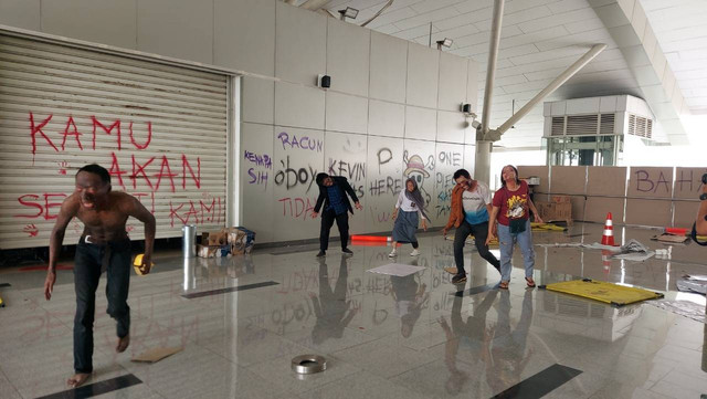  Zona zombie rush yang ada di wahana Train to Apocalypse. Foto: Gitario Vista Inasis/kumparan