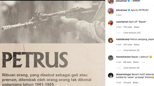 Tangkapan layar instagram Joko Anwar. Foto: Istimewa