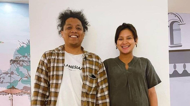 Arie Kriting dan Indah Permatasari. Foto: Instagram/@arie_kriting