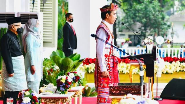 Ilustrasi Presiden Joko Widodo membaca pidato pada Hari Kemerdekaan Republik Indonesia. Foto: Biro Sekretariat Presiden