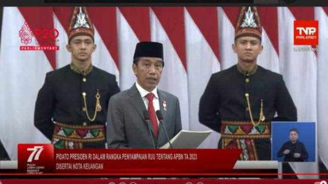 Sumber : Pidato Presiden RI dalam rangka Penyampaian RUU tentang APBN Tahun Anggaran 2023 beserta Nota Keuangan via youtube DPR RI. 