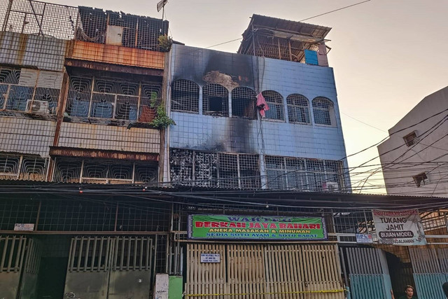Lokasi kebakaran indekos di Tambora, Jakarta Barat. Foto: Zamachsyari/kumparan
