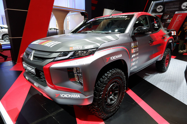 Prototipe Mitsubishi Triton Ralliart yang akan dipakai Rifat Sungkar di ACCR 2022. Foto: Aditya Pratama Niagara/kumparan