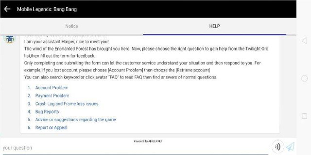 Ilustrasi FAQ customer service mobile legends. Foto: esportsku