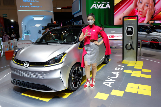 Daihatsu Ayla EV di GIIAS 2022. Foto: Aditya Pratama Niagara/kumparan