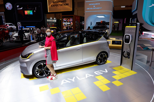 Daihatsu Ayla EV di GIIAS 2022. Foto: Aditya Pratama Niagara/kumparan