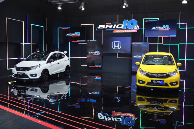 Honda Prospect Motor (HPM) rayakan perjalan 10 tahun Honda Brio di Indonesia. Foto: dok. Honda Prospect Motor