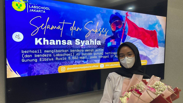 Pendaki remaja Khansa Syahlaa Aliyah. Foto: Andika Ramadhan/kumparan