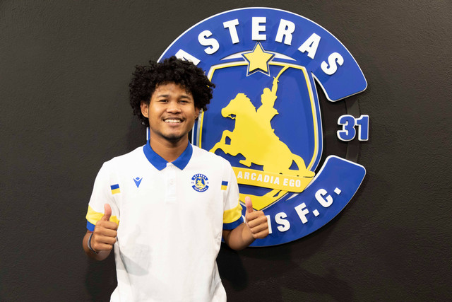 Bagus Kahfi akhirnya secara resmi diperkenalkan oleh klub Liga Utama Yunani, Asteras Tripolis. Foto: Dok Asteras Tripolis