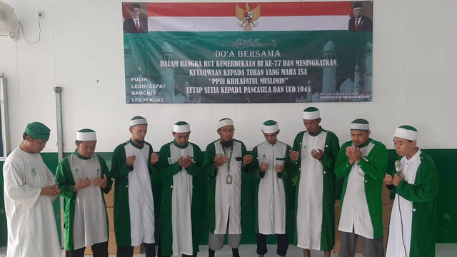 PPUI Khilafatul Muslimin Bekasi Doa Bersama dan Tegaskan NKRI Harga Mati. Foto: Istimewa