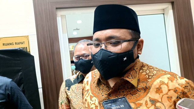 Menteri Agama Yaqut Cholil Qoumas di Kompleks Parlemen, Jakarta, Rabu (31/8/2022). Foto: Zamachsyari/kumparan