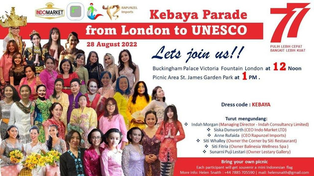Kebaya Parade - London 28 Agustus 2022