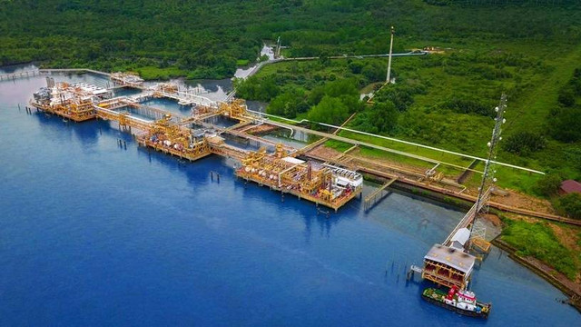 Terminal distribusi gas Pertamina Hulu Mahakam, Kalimantan Timur. Foto: Dok. Pertamina