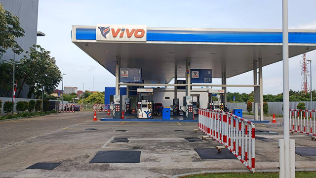 Suasana SPBU Vivo Jati Padang, Sabtu (3/9/2022). Foto: Narda Margaretha Sinambela/kumparan