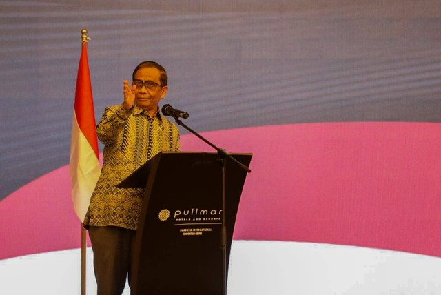 Menko Polhukam Mahfud MD Dalam Agenda Diskusi Publik Pembahasan RKUHP, Rabu (7/9/2022). Foto: Humas Kemenko Polhukam