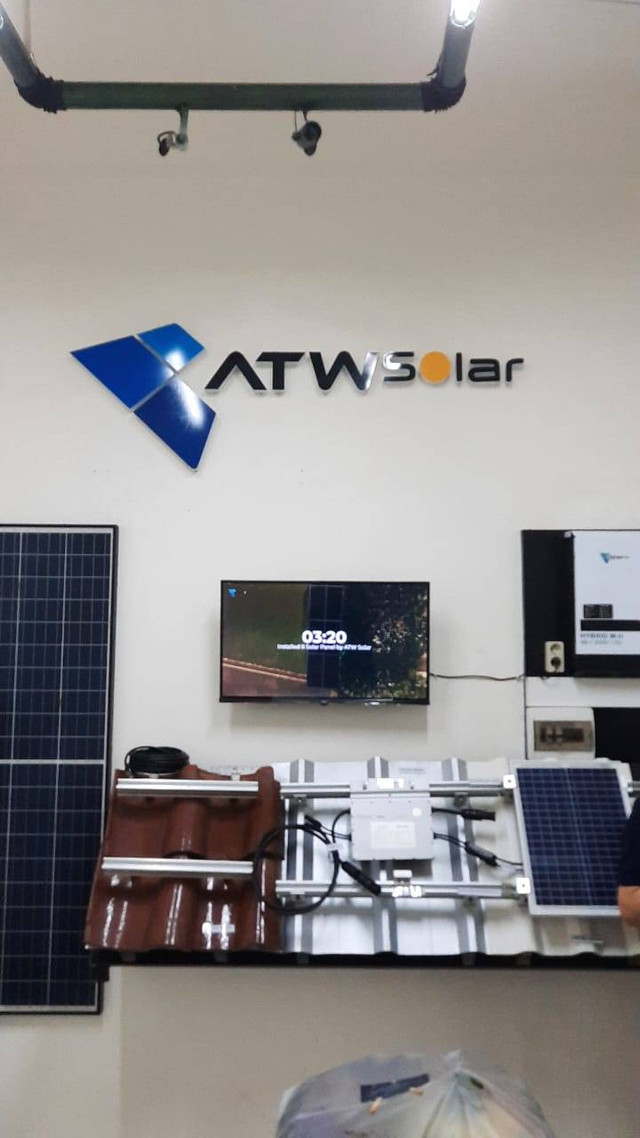PT ATW Solar Residential menampilkan produk hasil riset perkembangan teknologi panel surya. (istimewa)