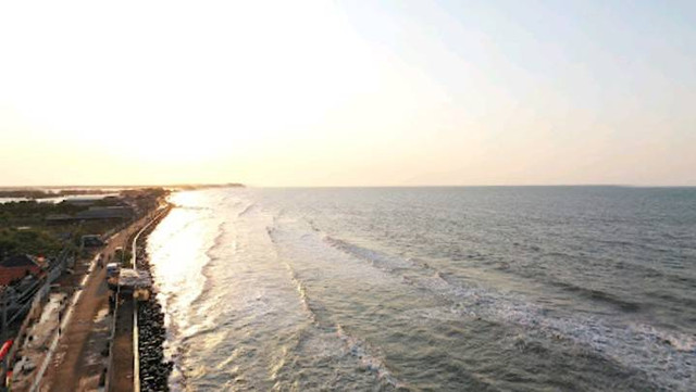 Rute ke pantai pasir kencana, foto: google street view		