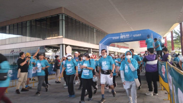 Ratusan peserta AFS FUN RUN 2022 di Qbig BSD City, Tangerang, Minggu (11/9/2022). Foto: Dok. Istimewa