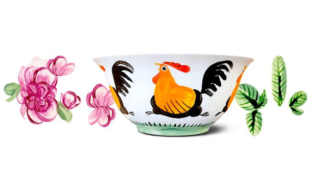 Mangkuk ayam jago jadi Google Doodle hari ini, Senin (12/9). Foto: Google