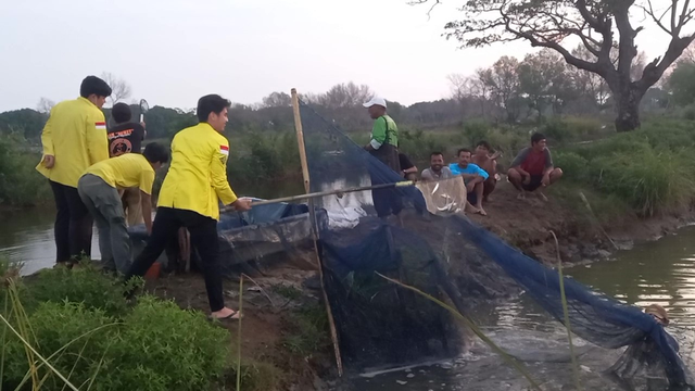 Proses pembenihan bandeng di Desa Pantai Bahagia. Foto: Dok. Pribadi