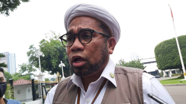 Tenaga Ahli Utama KSP Ali Mochtar Ngabalin di Kompleks Istana Kepresidenan, Selasa (13/9/2022). Foto: Nadia Riso/kumparan