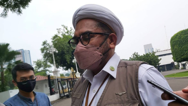 Tenaga Ahli Utama KSP Ali Mochtar Ngabalin di Kompleks Istana Kepresidenan, Selasa (13/9/2022). Foto: Nadia Riso/kumparan