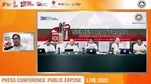 Public expose secara online yang diselenggarakan Semen Baturaja. (ist)