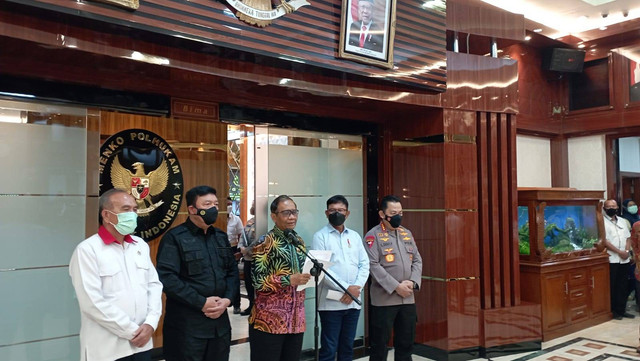 Konferensi Pers Menko Polhukam Mahfud MD Bahas Keamanan Siber Foto: Aprilandika Pratama/kumparan