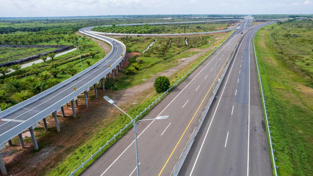 Ruas tol Simpang Indralaya-Prabumulih. Foto: Dok. Hutama Karya
