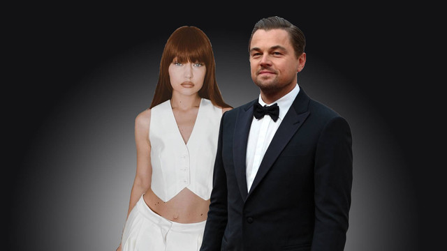 Kolase foto Gigi Hadid dan Leonardo Dicaprio. Foto: Instagram @gigihadid dan AFP