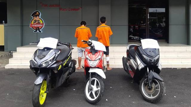 Tersangka curanmor yang diamankan Polda Sulawesi Utara