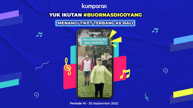 Dalam rangka merayakan Hari Olahraga Nasional, kumparan mengajak warga Indonesia untuk mengikuti kompetisi #BUORNASDigoyang di TikTok. Foto: admin
