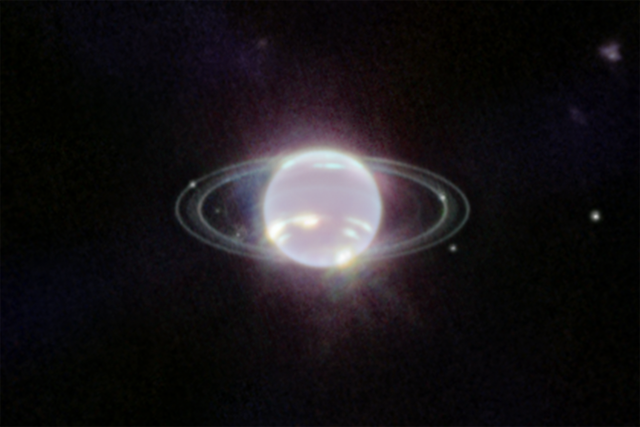 Foto Neptunus oleh Teleskop Luar Angkasa James Webb menampakkan citra cincin beserta satelit alaminya. Foto: NASA