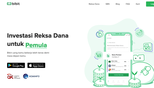 Ilustrasi keuntungan investasi 100 ribu di Bibit. Foto: Bibit