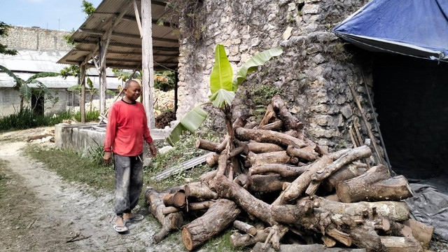 Penampakan tobong gamping di Dusun Kajar 2, Kalurahan Karangtengah, Kapanewon Wonosari, Gunungkidul. Foto: Tugu Jogja